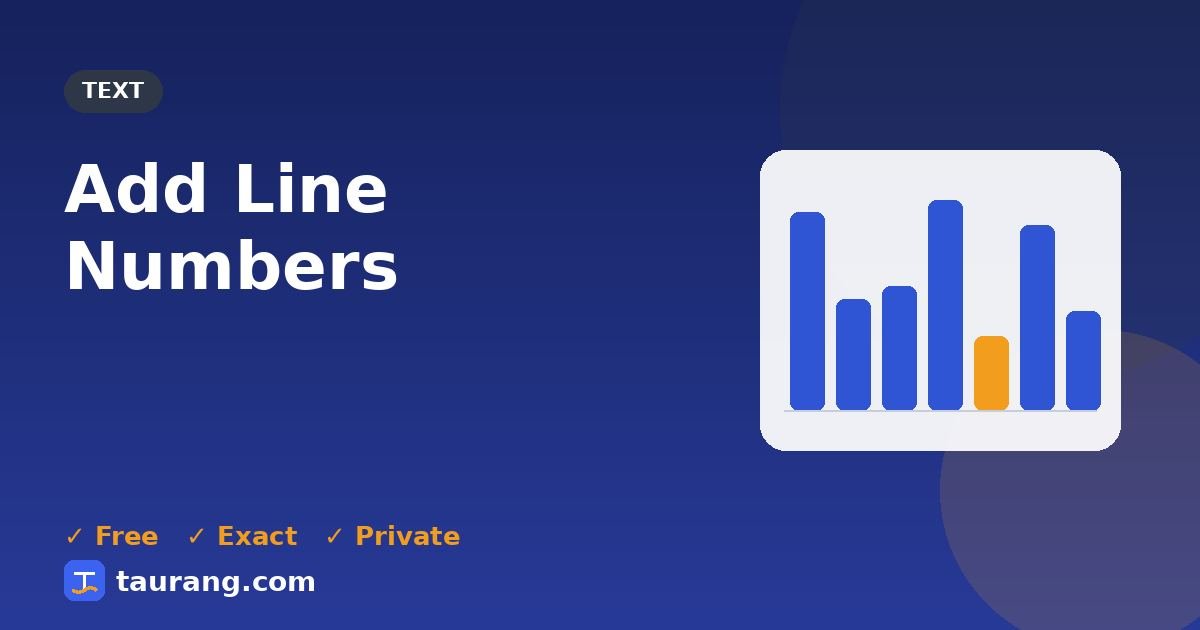 Add Line Numbers – free online text tool illustration