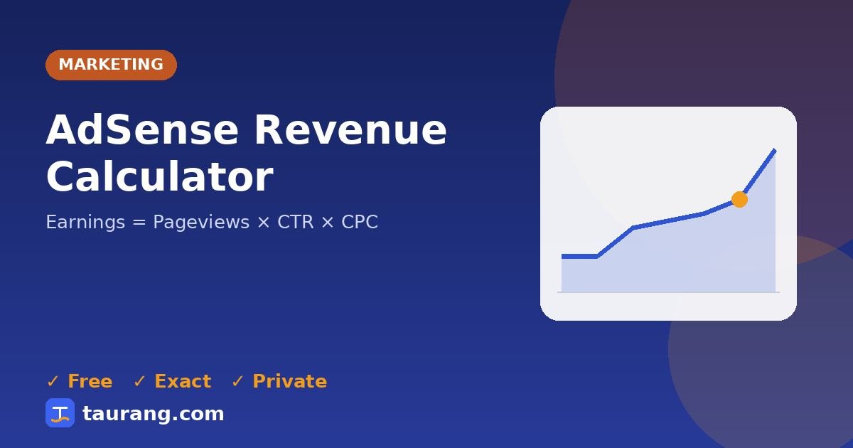 AdSense Revenue Calculator – free online marketing tool illustration