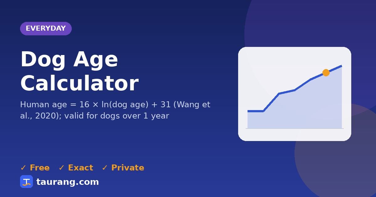 Dog Age Calculator – free online everyday tool illustration