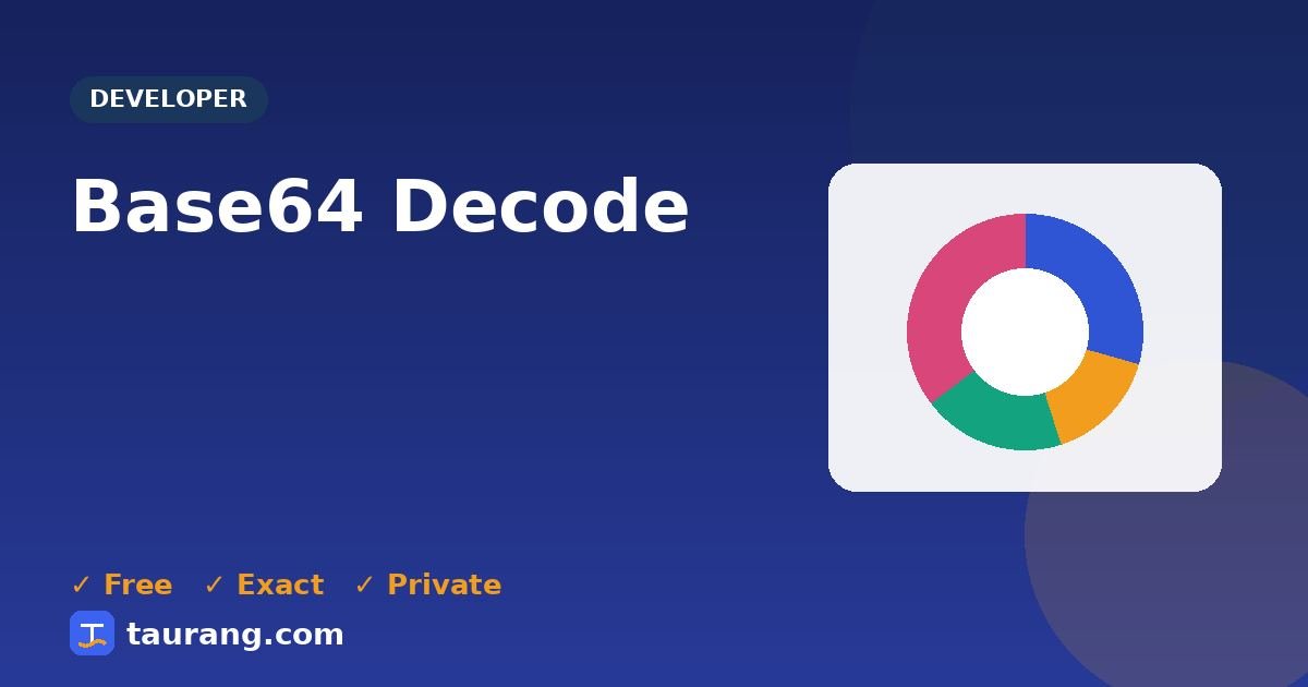 Base64 Decode – free online developer tool illustration