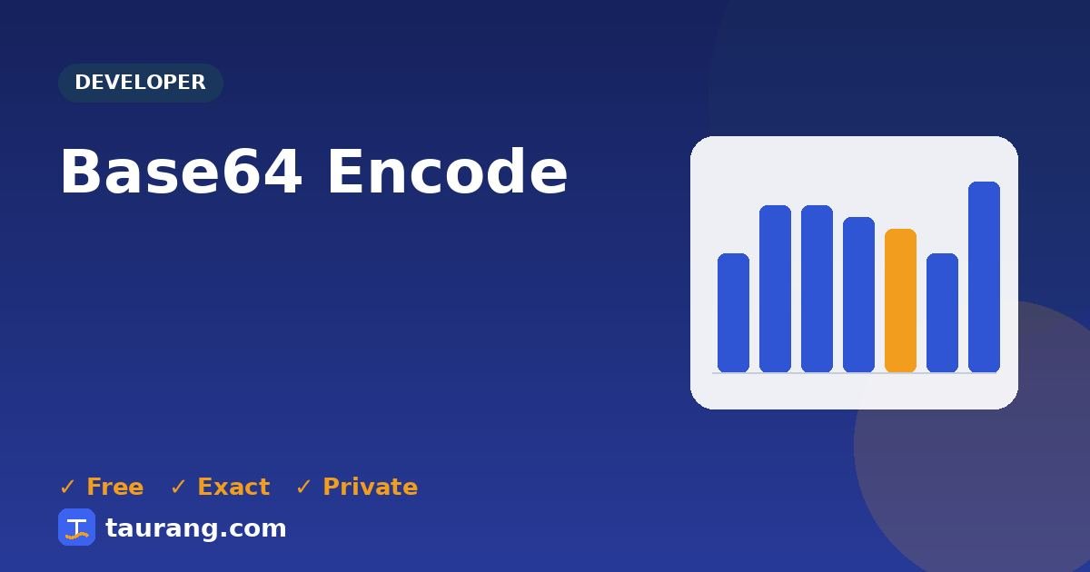 Base64 Encode – free online developer tool illustration