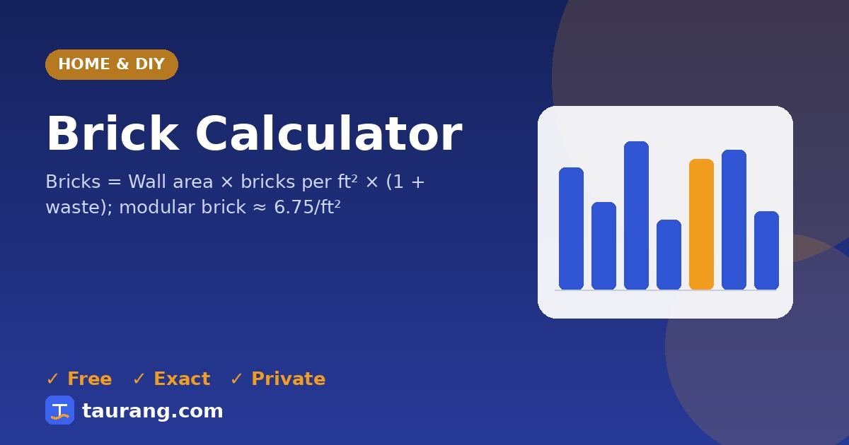 Brick Calculator – free online home & diy tool illustration