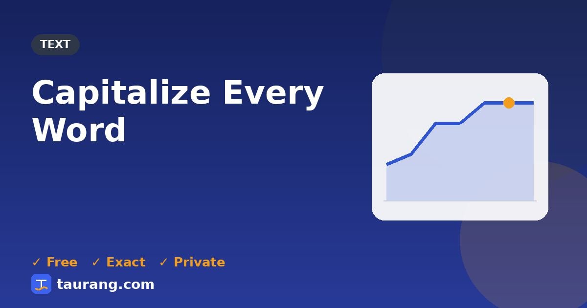 Capitalize Every Word – free online text tool illustration