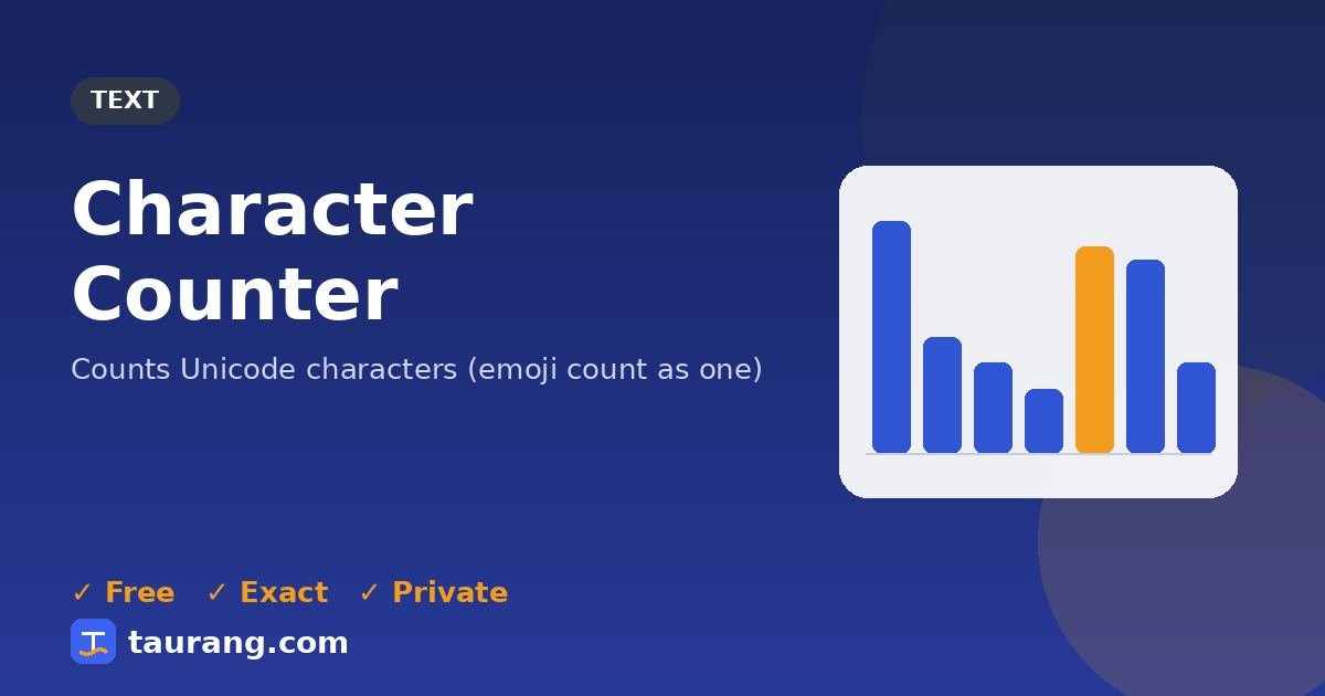 Character Counter – free online text tool illustration