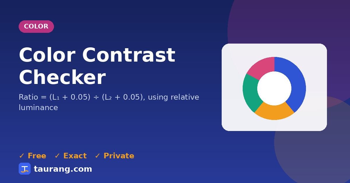 Color Contrast Checker – free online color tool illustration