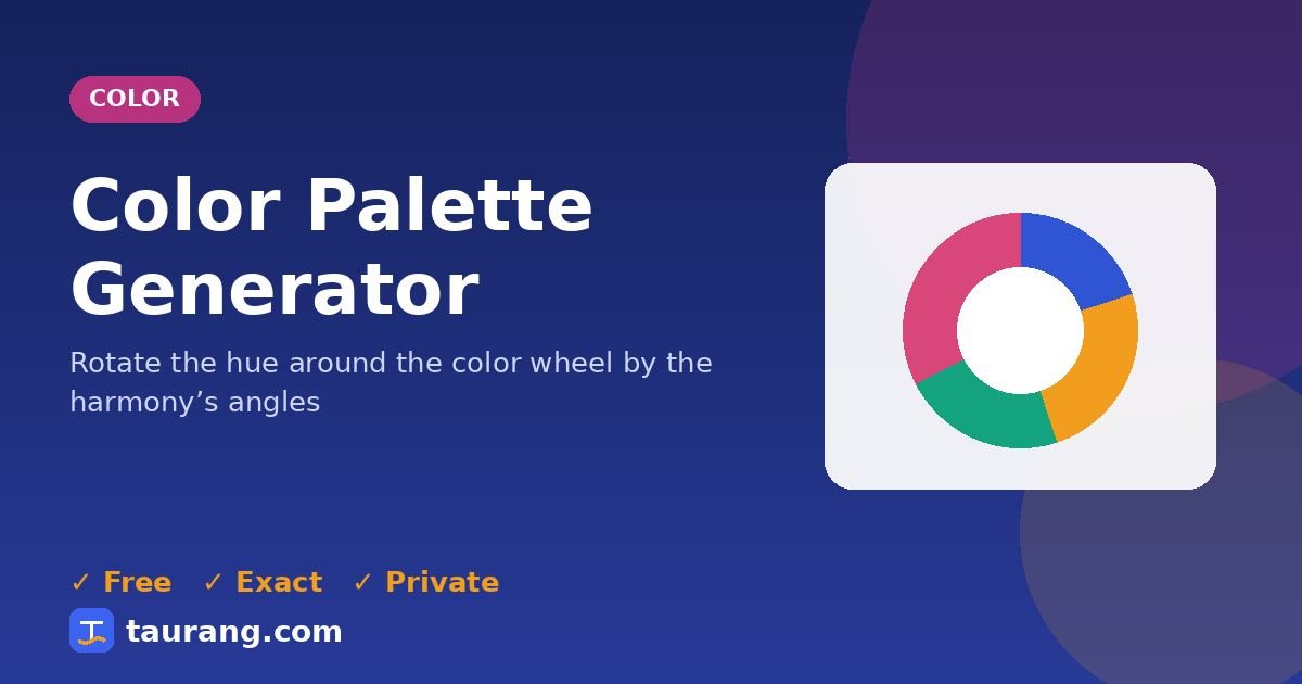Color Palette Generator – free online color tool illustration