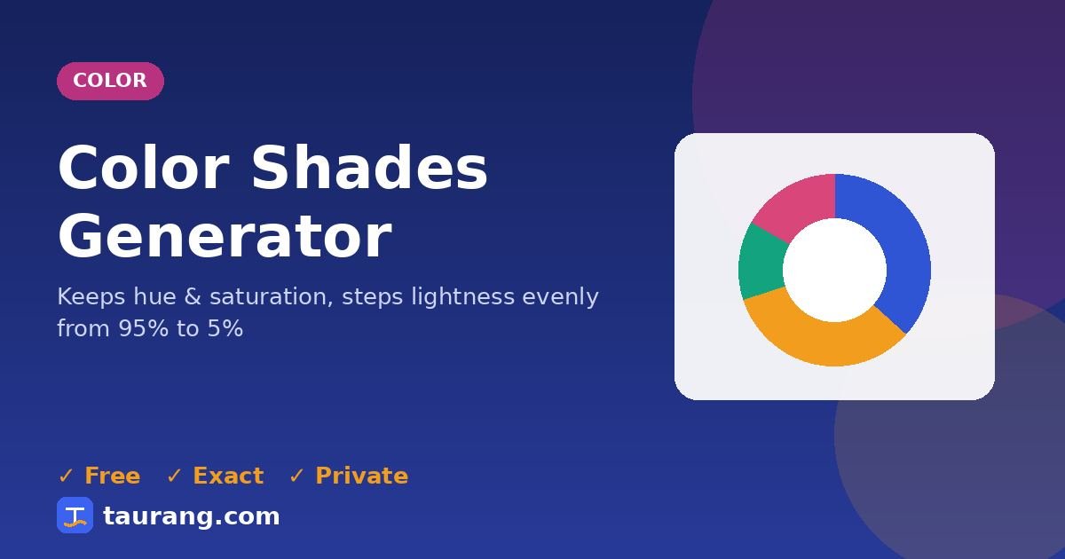 Color Shades Generator – free online color tool illustration
