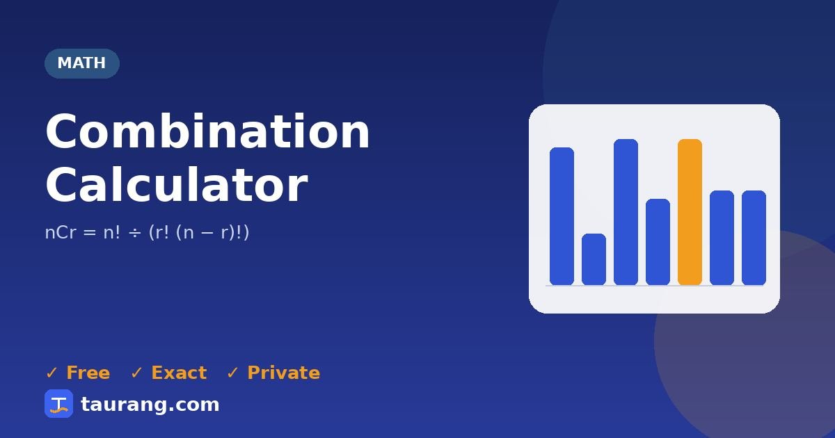 Combination Calculator – free online math tool illustration