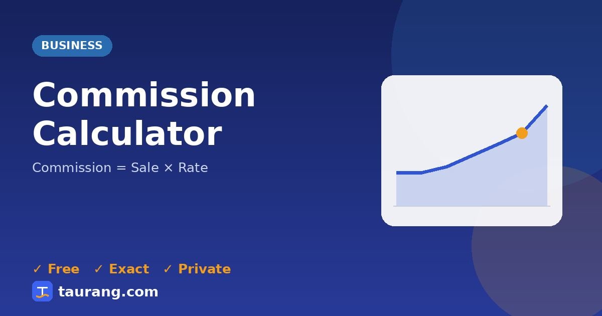 Commission Calculator – free online business tool illustration