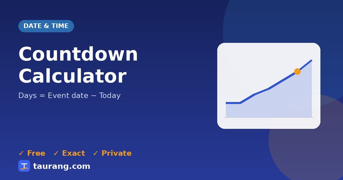 Countdown Calculator – free online date & time tool illustration