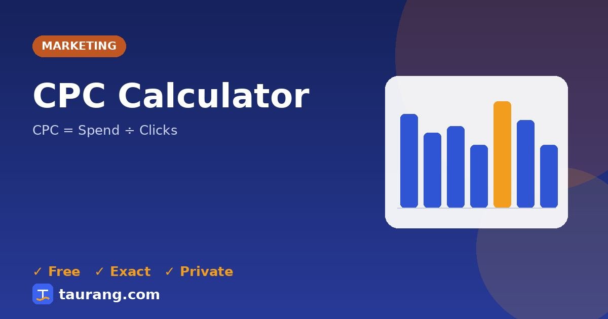 CPC Calculator – free online marketing tool illustration