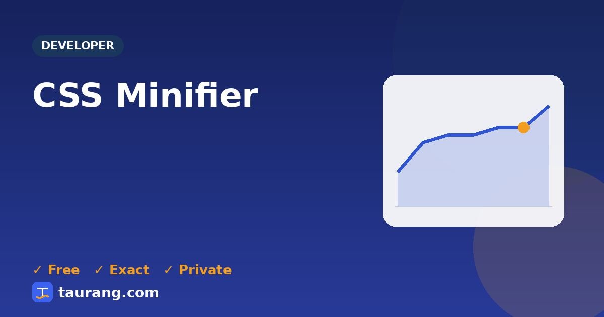 CSS Minifier – free online developer tool illustration