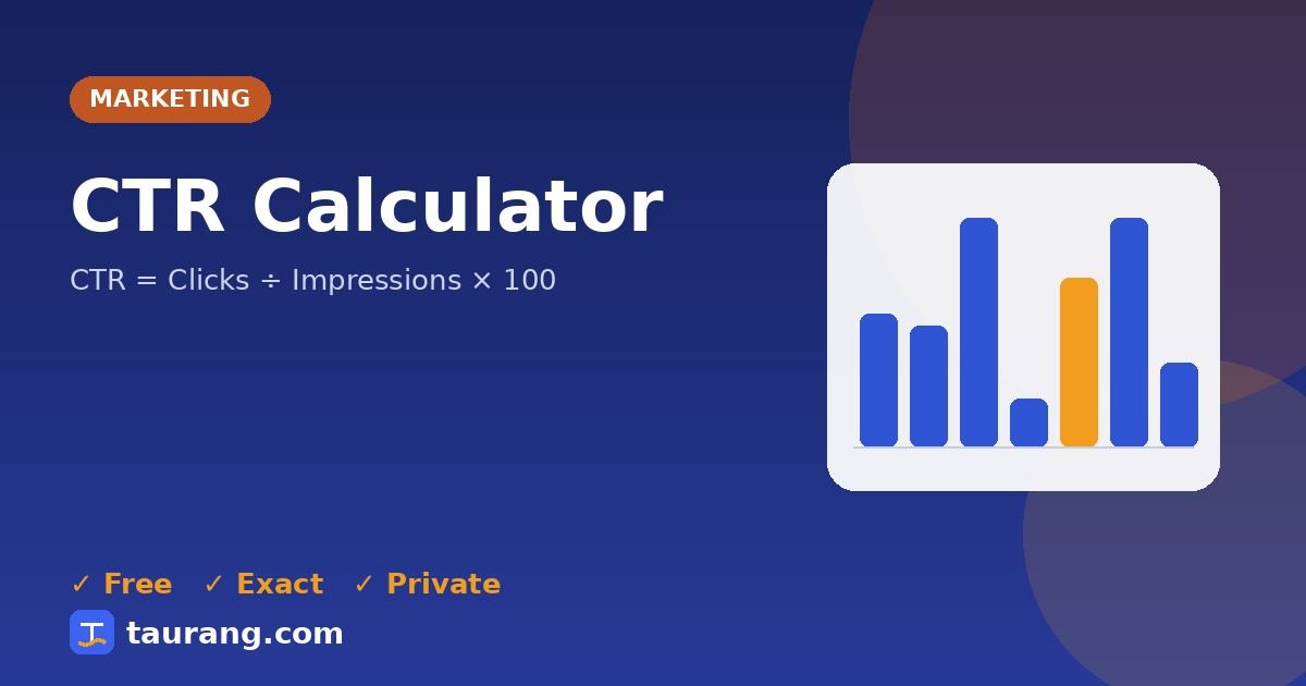 CTR Calculator – free online marketing tool illustration