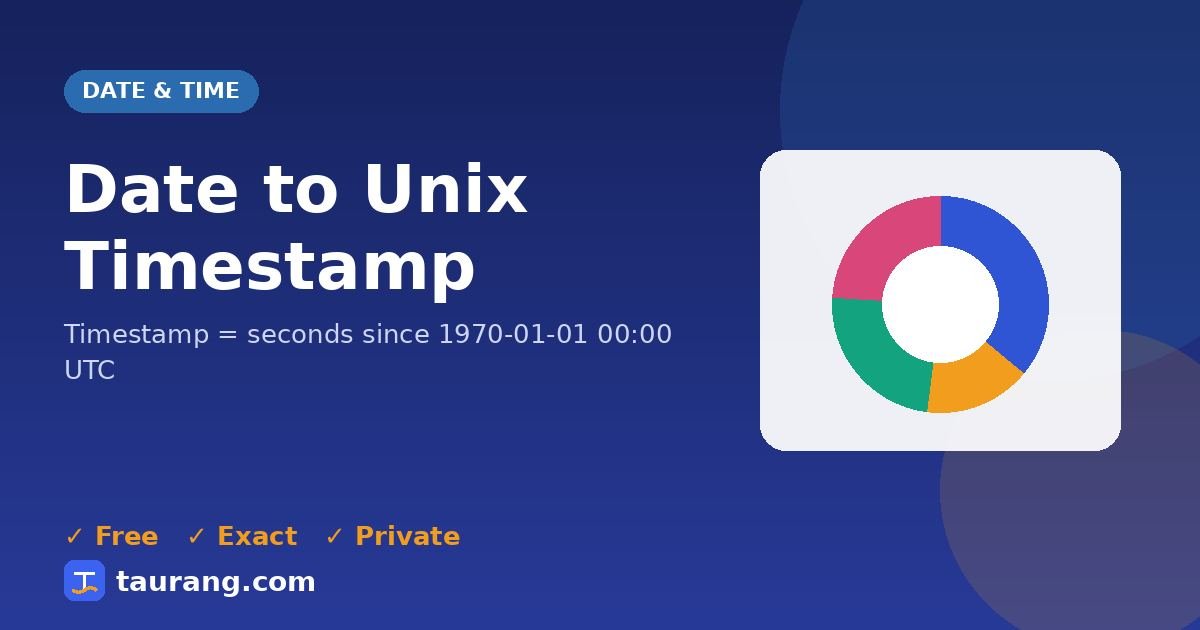 Date to Unix Timestamp – free online date & time tool illustration