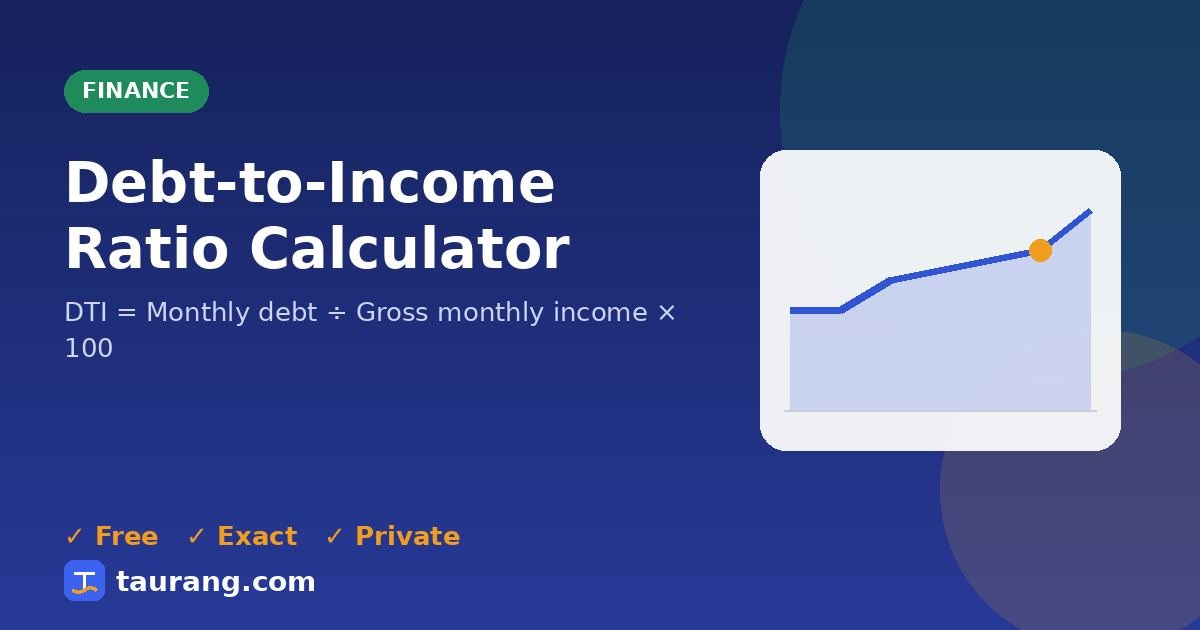 Debt-to-Income Ratio Calculator – free online finance tool illustration