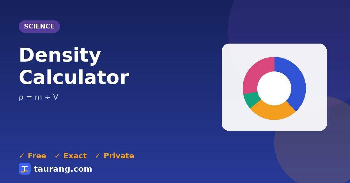Density Calculator – free online science tool illustration