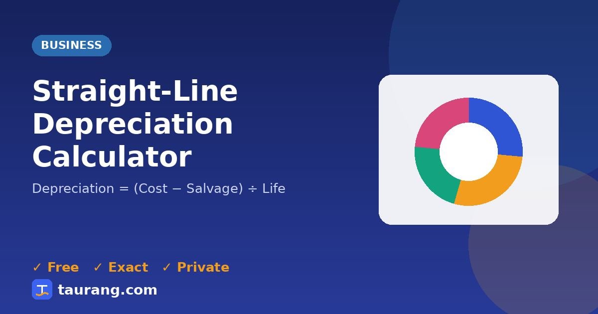 Straight-Line Depreciation Calculator – free online business tool illustration
