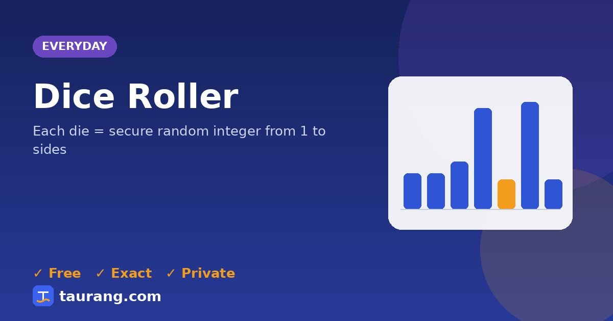 Dice Roller – free online everyday tool illustration