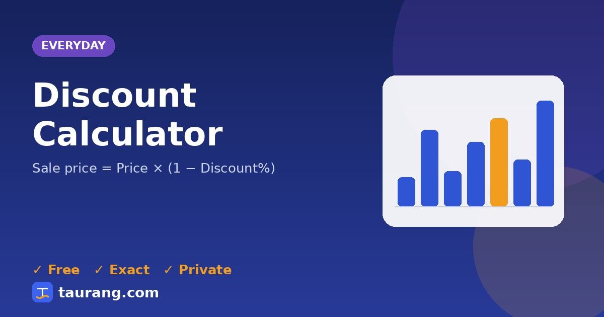 Discount Calculator – free online everyday tool illustration
