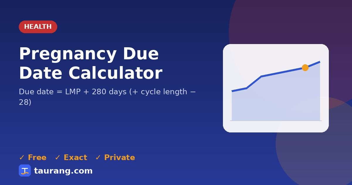 Pregnancy Due Date Calculator – free online health tool illustration
