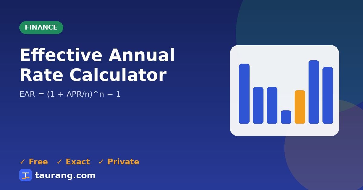 Effective Annual Rate Calculator – free online finance tool illustration