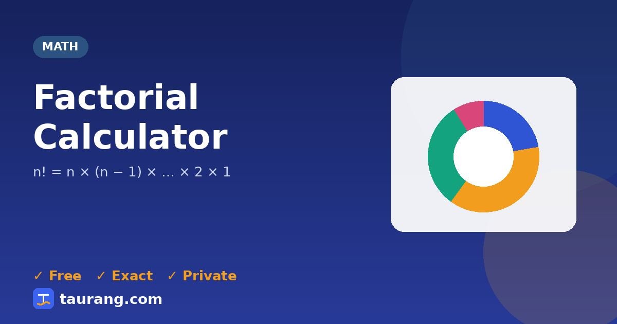 Factorial Calculator – free online math tool illustration