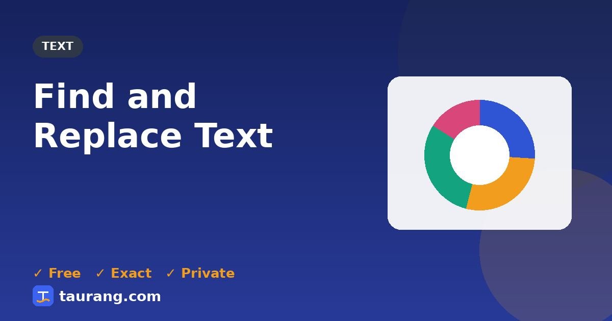 Find and Replace Text – free online text tool illustration