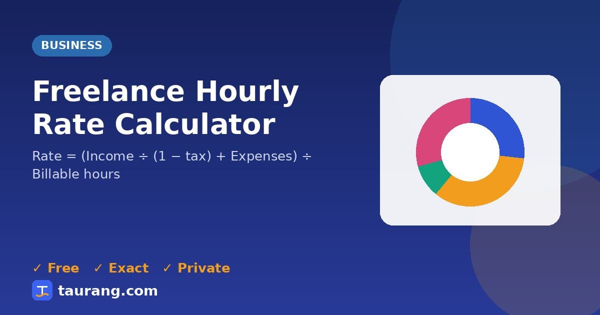 Freelance Hourly Rate Calculator – free online business tool illustration