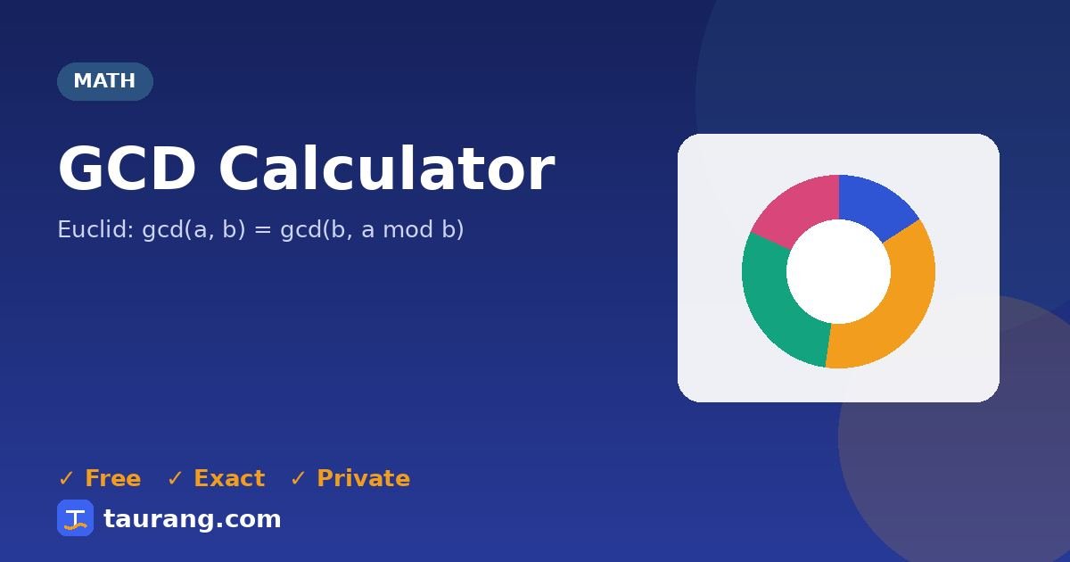 GCD Calculator – free online math tool illustration