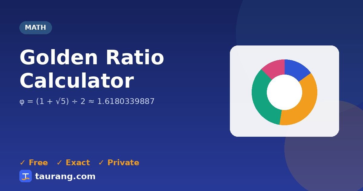 Golden Ratio Calculator – free online math tool illustration