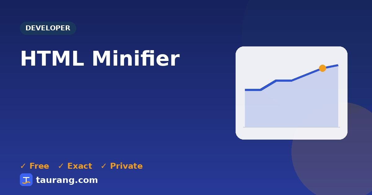 HTML Minifier – free online developer tool illustration