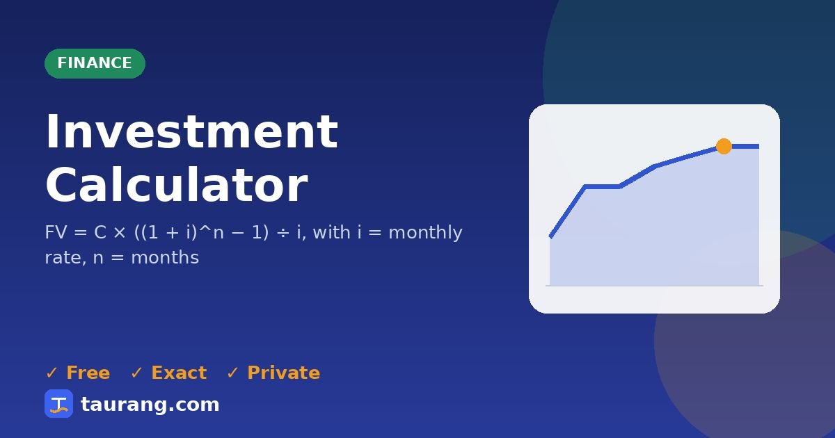 Investment Calculator – free online finance tool illustration