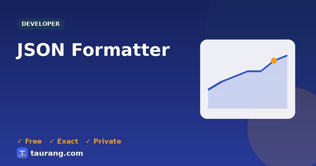 JSON Formatter – free online developer tool illustration