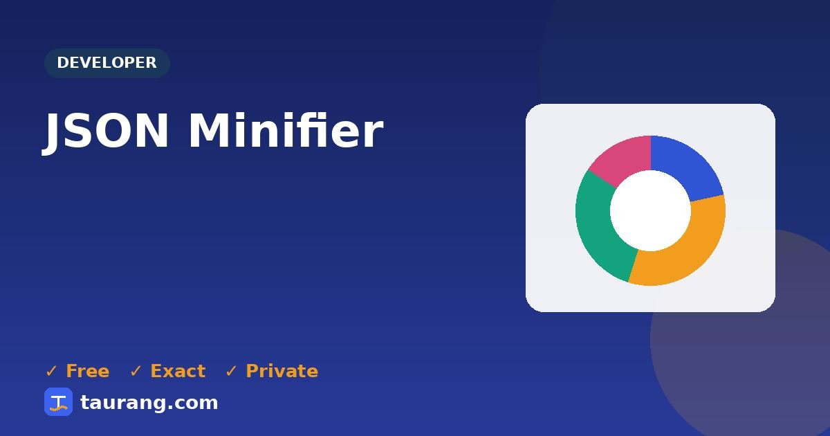 JSON Minifier – free online developer tool illustration