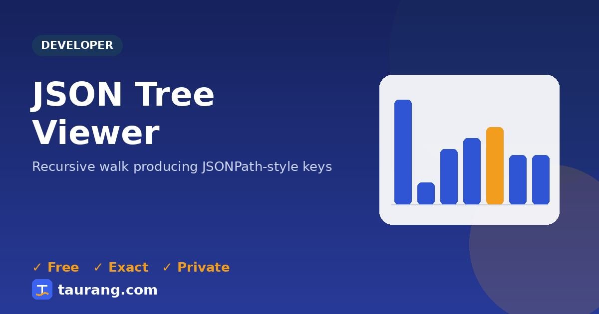 JSON Tree Viewer – free online developer tool illustration