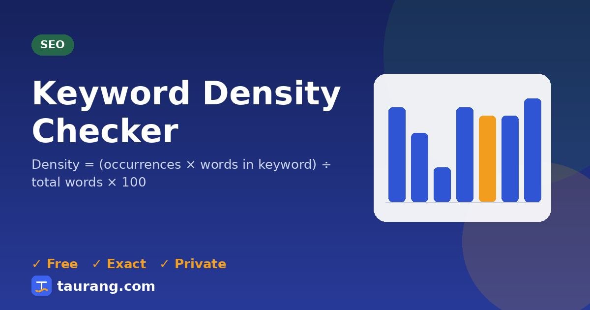 Keyword Density Checker – free online seo tool illustration