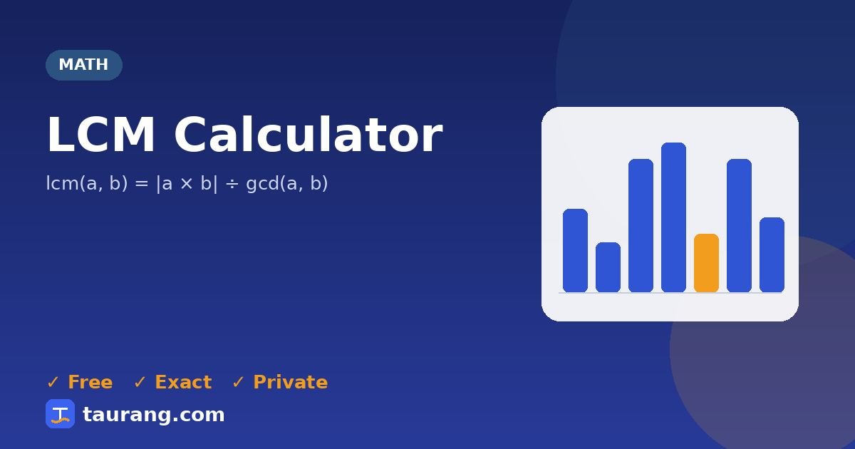 LCM Calculator – free online math tool illustration