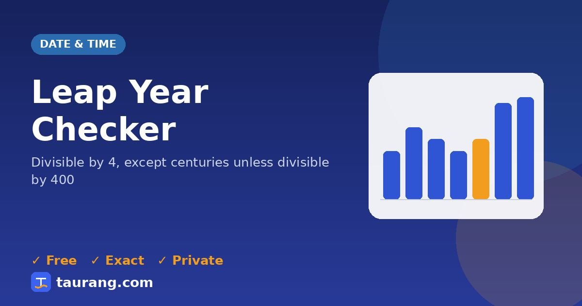 Leap Year Checker – free online date & time tool illustration