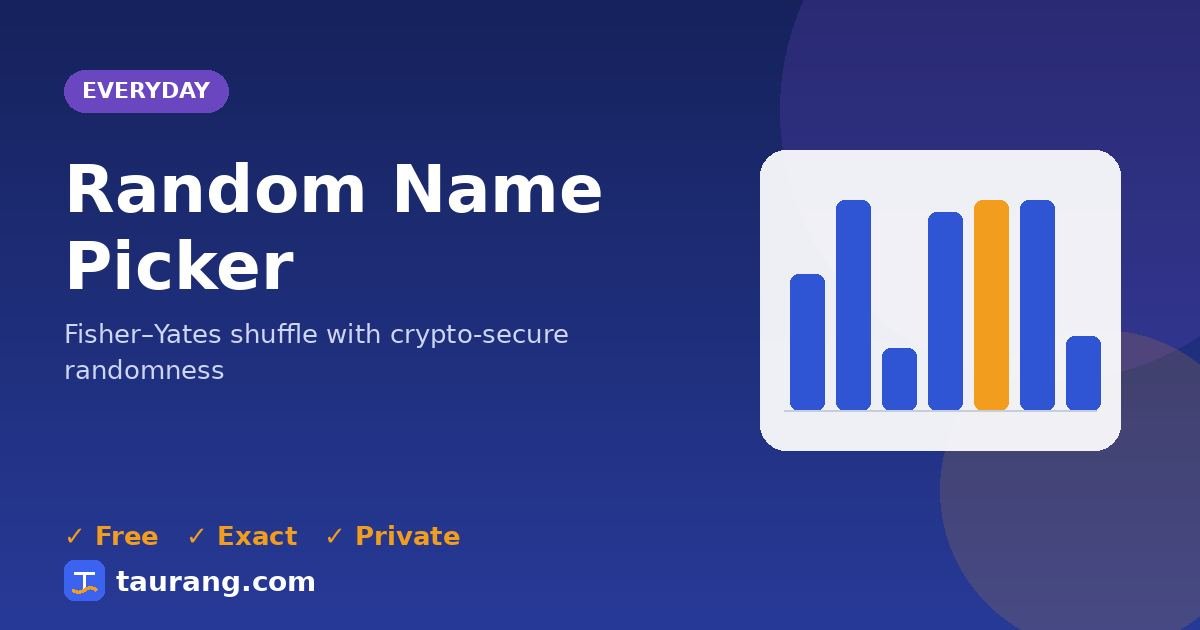 Random Name Picker – free online everyday tool illustration