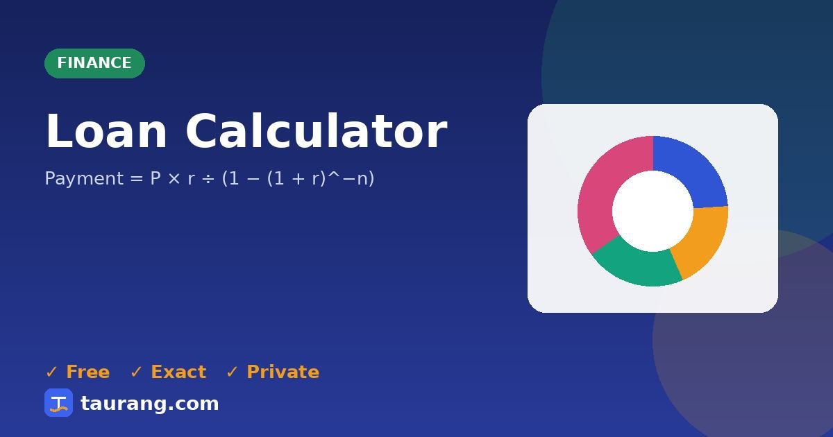 Loan Calculator – free online finance tool illustration