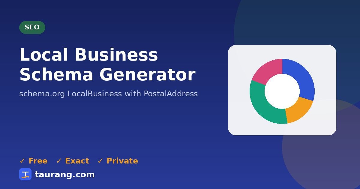 Local Business Schema Generator – free online seo tool illustration