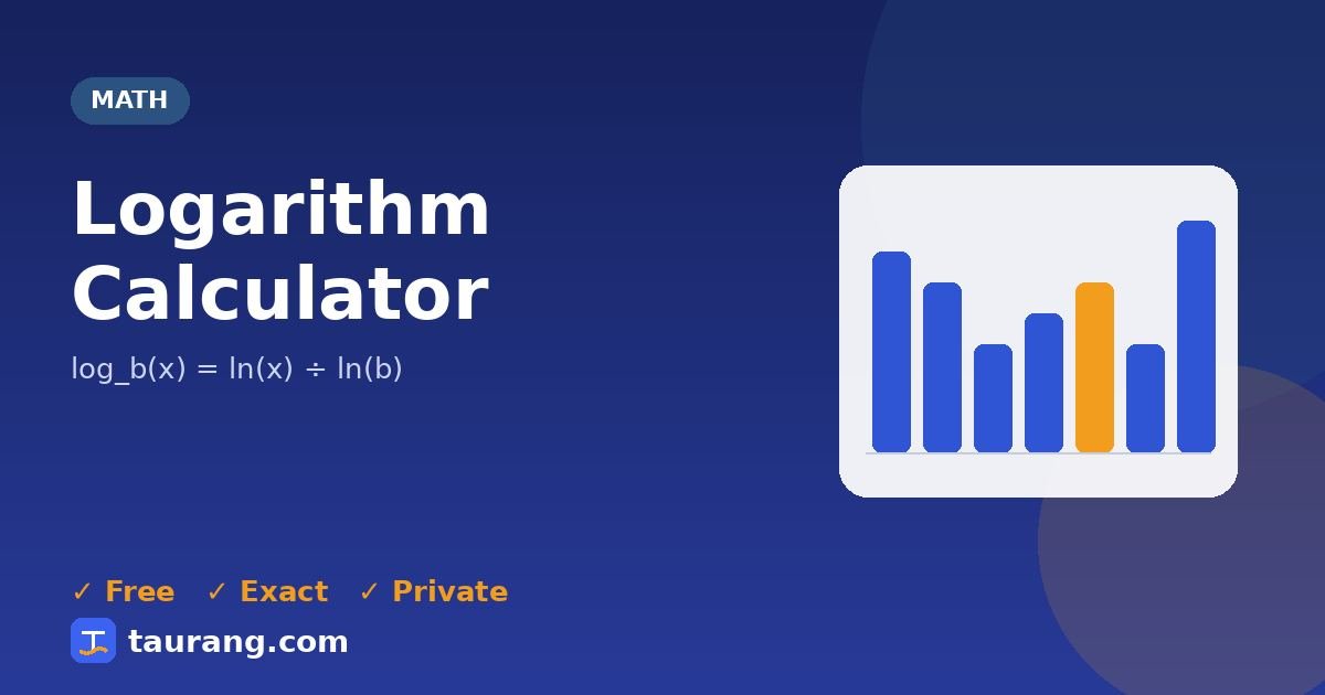 Logarithm Calculator – free online math tool illustration