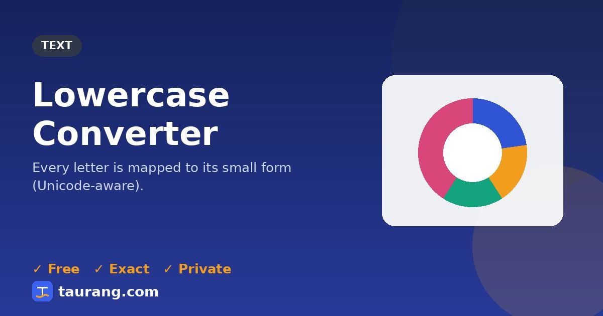 Lowercase Converter – free online text tool illustration