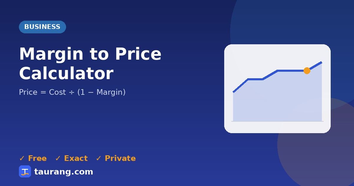 Margin to Price Calculator – free online business tool illustration