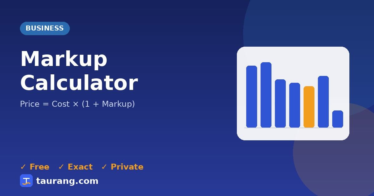 Markup Calculator – free online business tool illustration