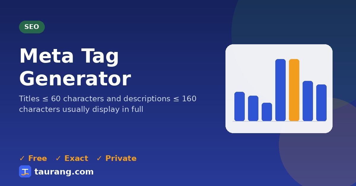 Meta Tag Generator – free online seo tool illustration