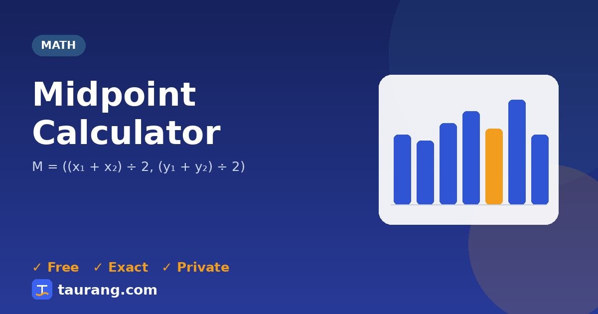 Midpoint Calculator – free online math tool illustration