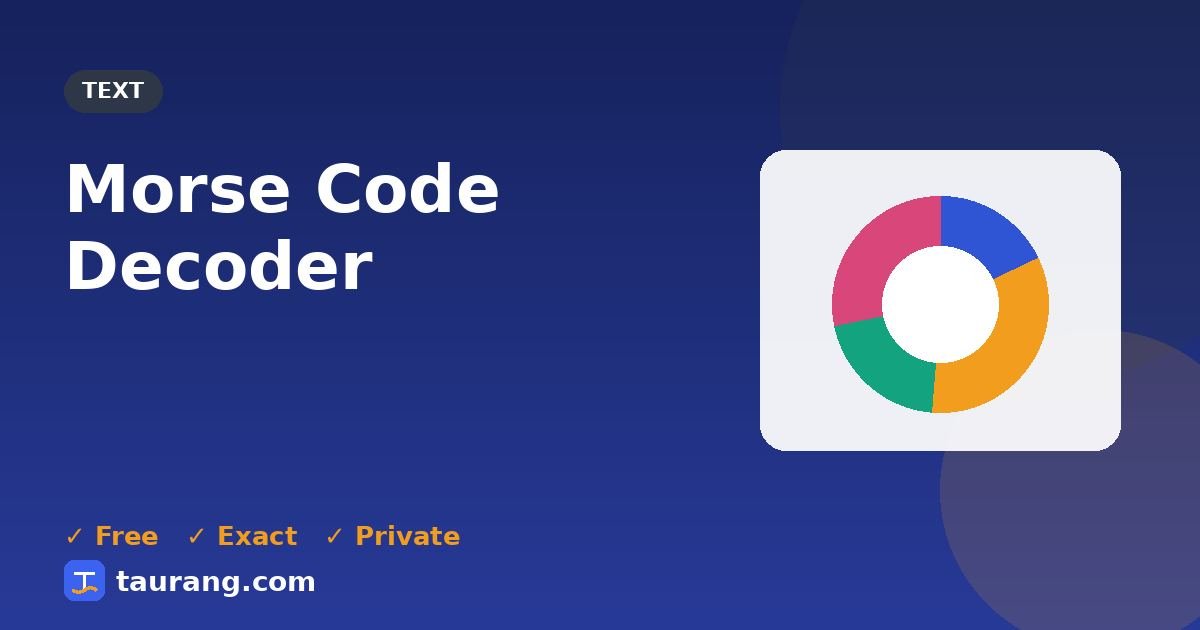 Morse Code Decoder – free online text tool illustration