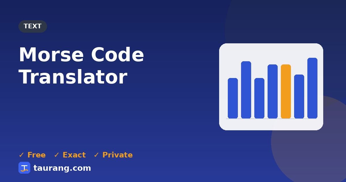 Morse Code Translator – free online text tool illustration