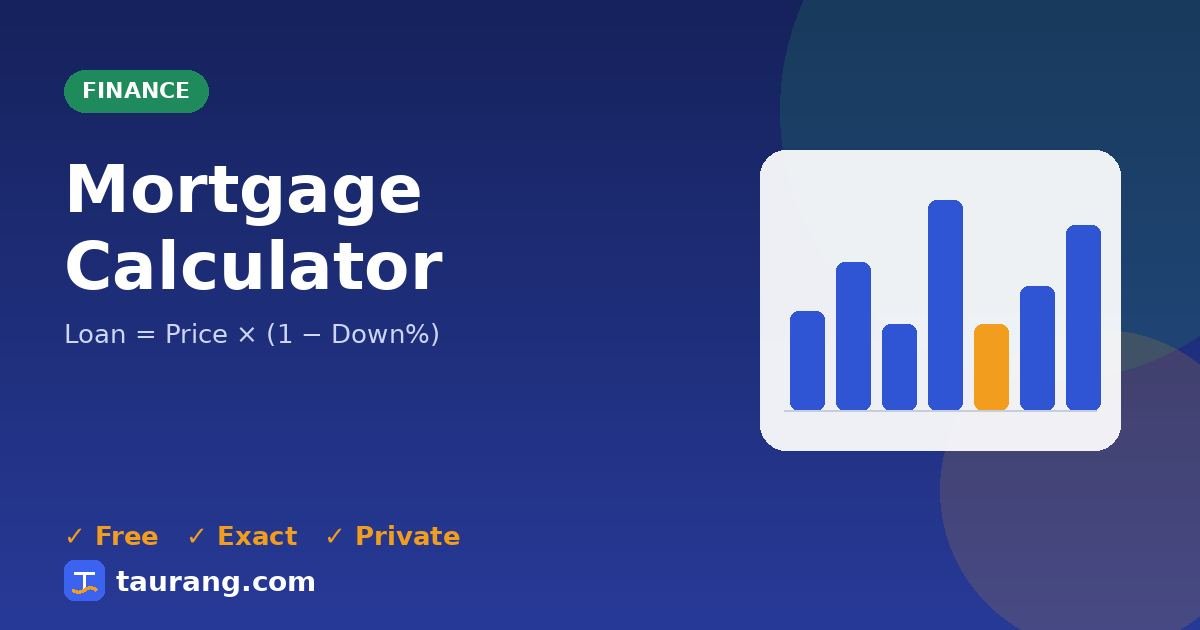 Mortgage Calculator – free online finance tool illustration